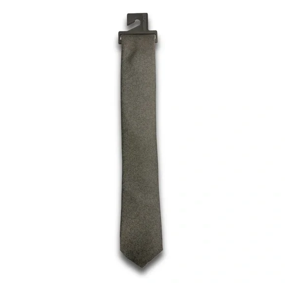 Express Men's Grey Textured Silk-Blend Tie - Picture 1 of 4